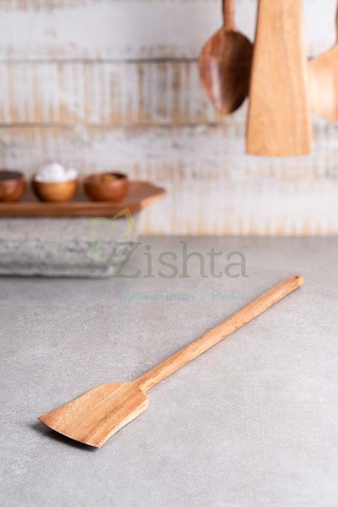 Neem Wood Ladle-Roti - Image 2