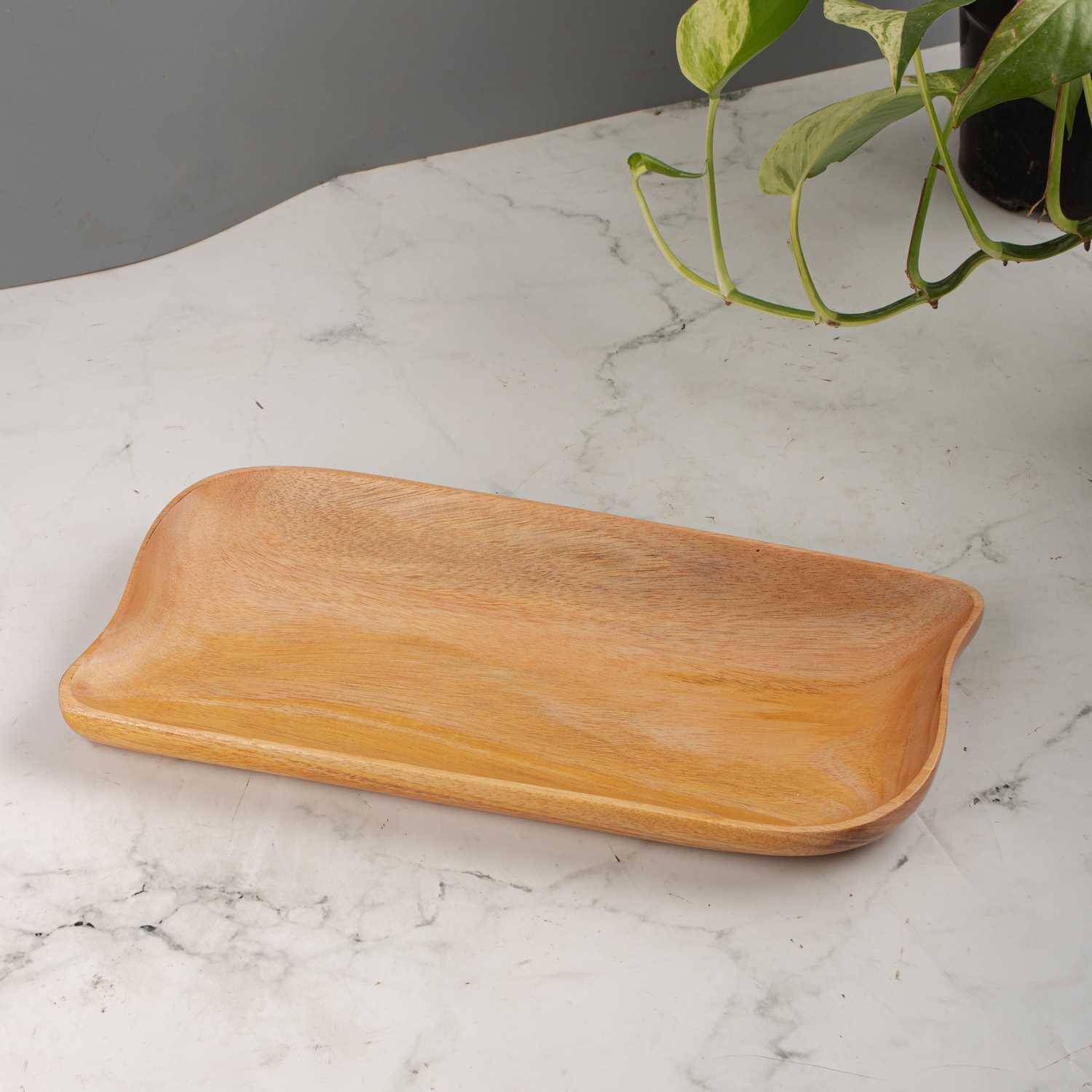 Neem Wood Rectangle Platter - Image 3