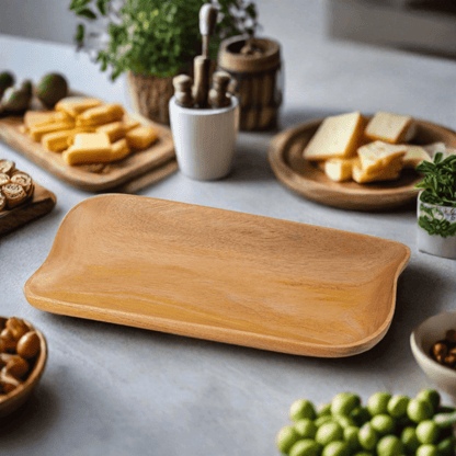 Neem Wood Rectangle Platter by Sama Homes - Sustainable Living