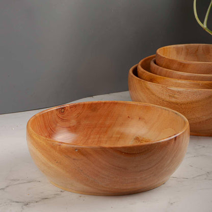 Neem Wood Serving Bowl by Sama Homes - Sustainable Living (View 7)
