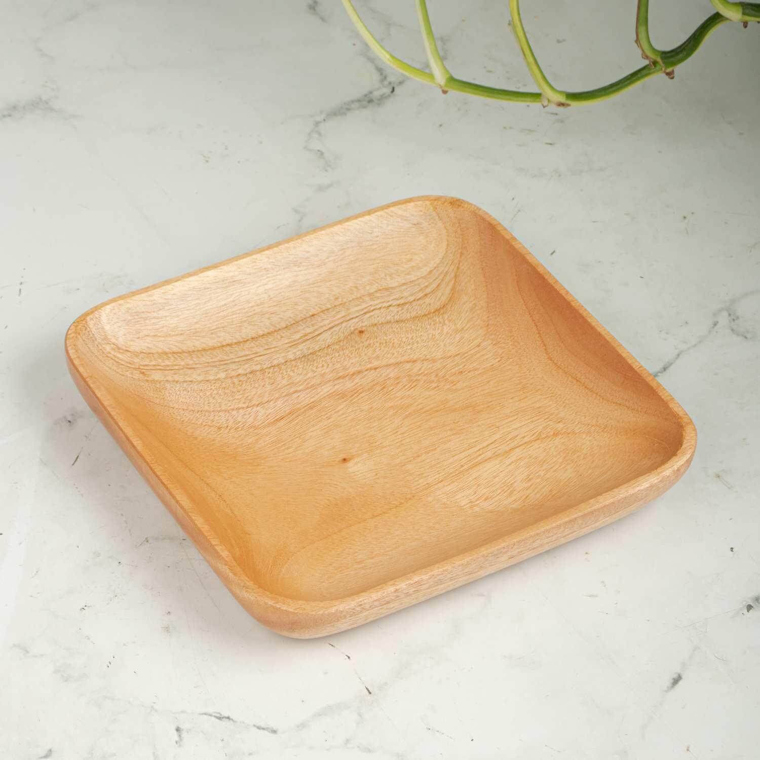 Neem  Wood Snack Serving Tray - Image 3