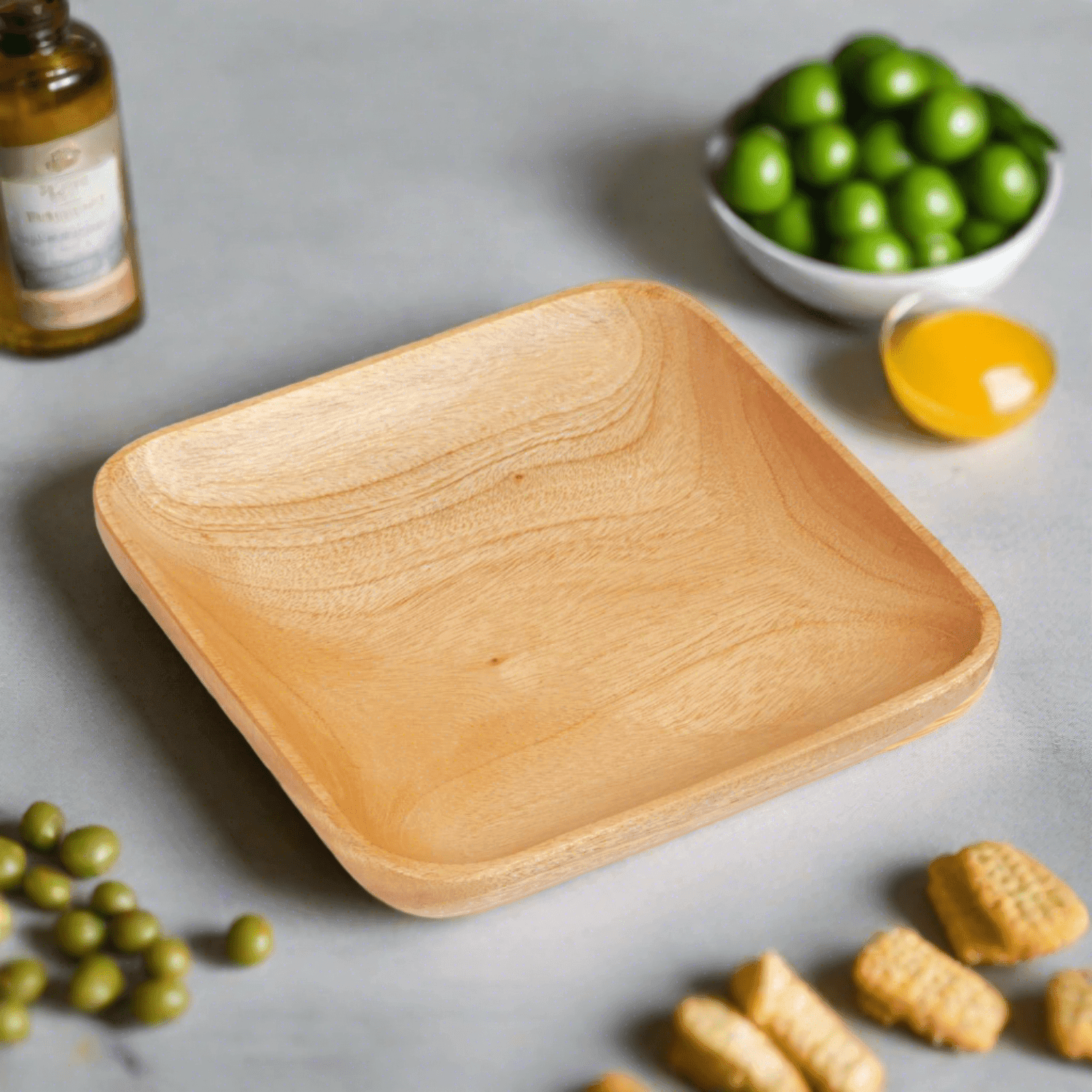 Neem  Wood Snack Serving Tray - Image 2