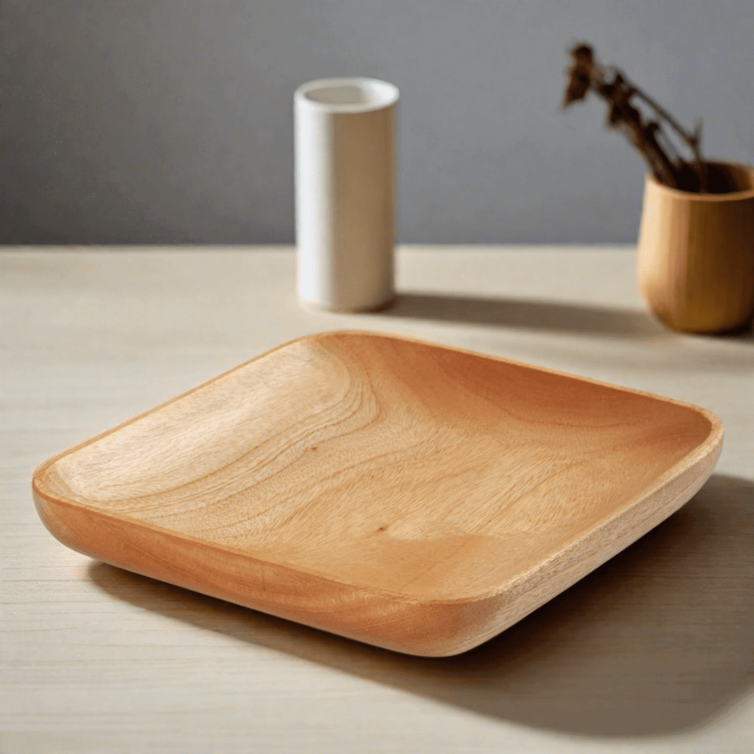 Neem  Wood Snack Serving Tray - Eco-friendly - Sama Homes
