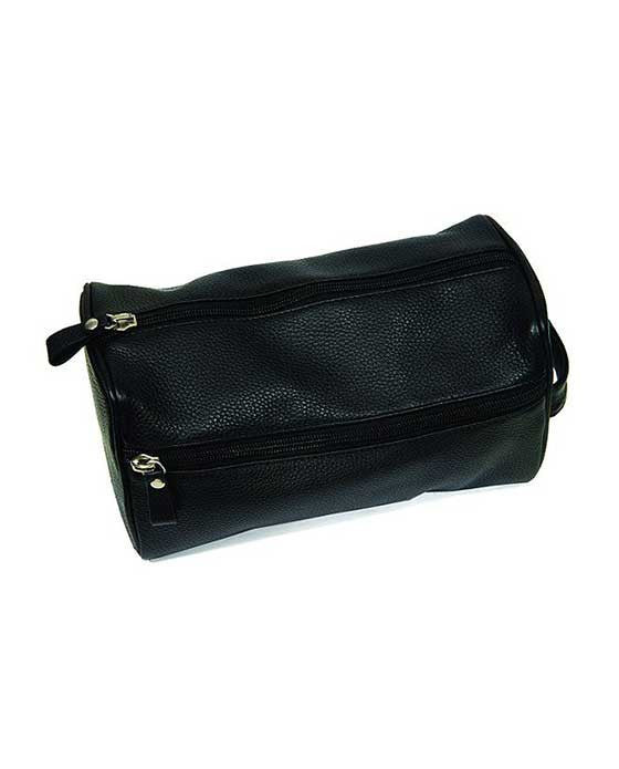 PureBadger Black Pebble Leather Dopp Bag,useful for storing men's grooming tools for travel - Eco-friendly - Sama Homes