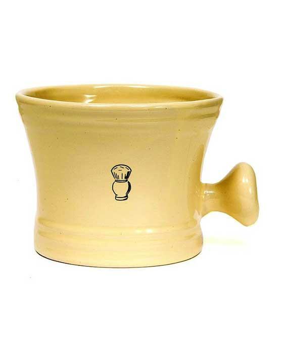 Ceramic Shave Mug, Apothecary Style, Cream Porcelain - No Logo - Eco-friendly - Sama Homes