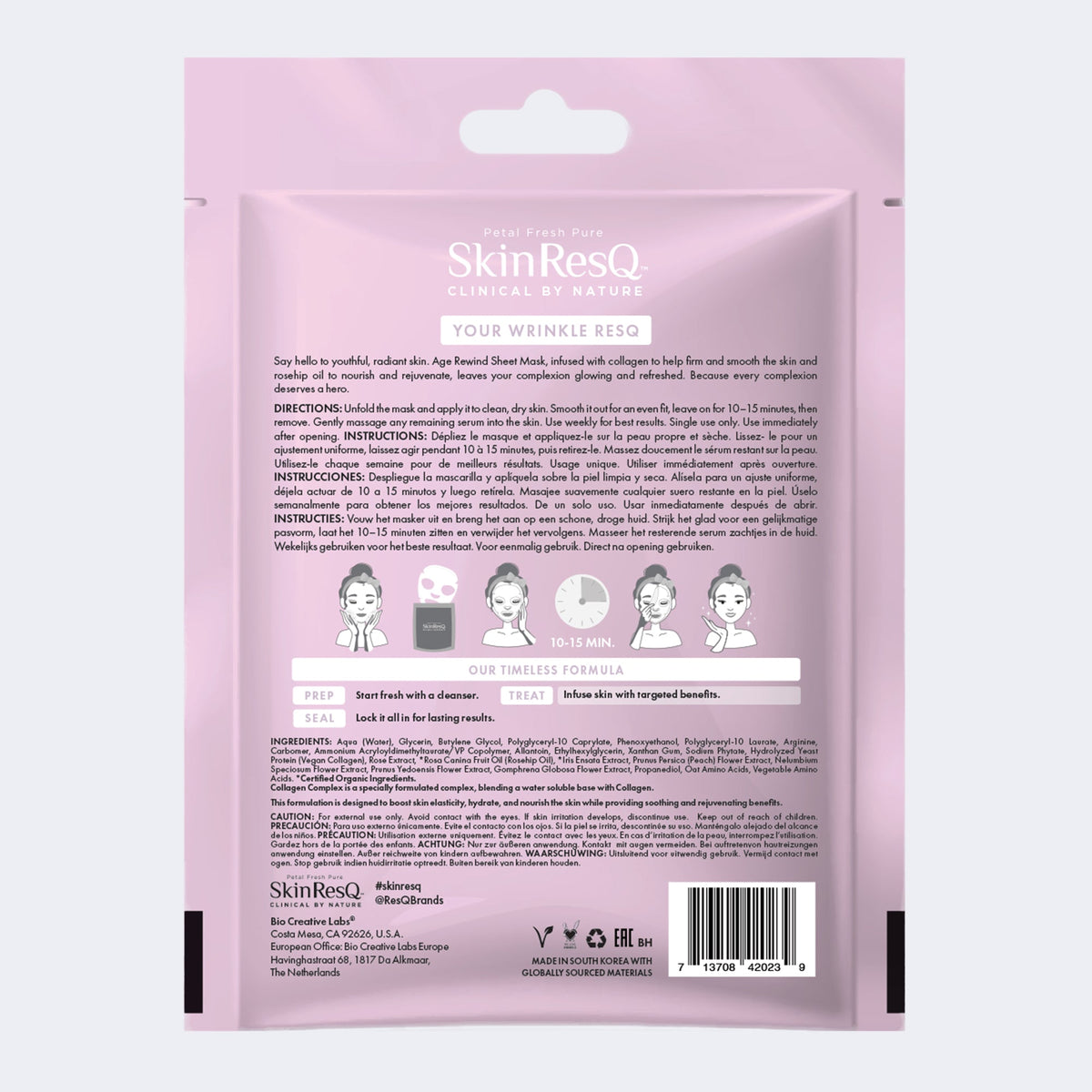 BCL SkinResQ Age Rewind Sheet Mask by BCL Spa - Sustainable Living (View 2)