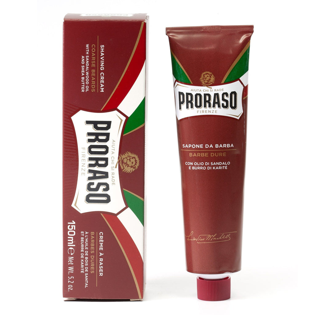 Proraso Shaving Cream Sandalwood with Shea Butter Tube Red - Eco-friendly - Sama Homes