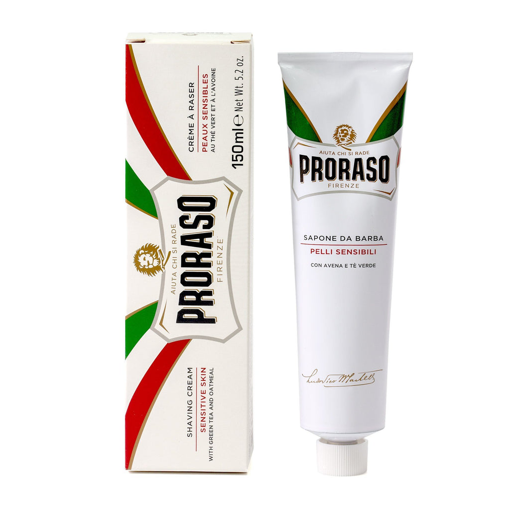 Proraso Shaving Cream Green Tea and Oats Tube White - Eco-friendly - Sama Homes