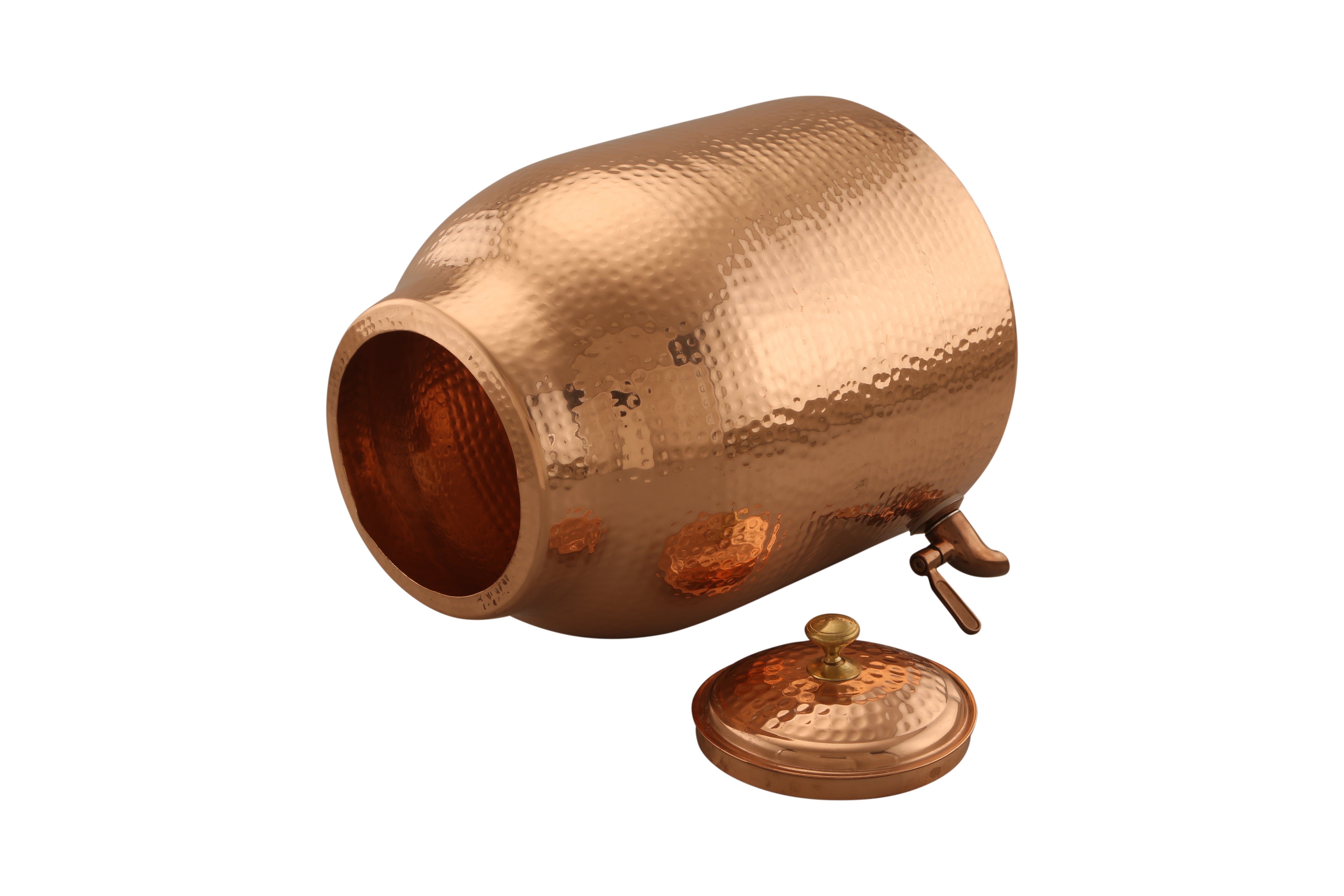 Essence Matka Hammered Copper Water Pot – Handcrafted Ayurvedic Drinkw
