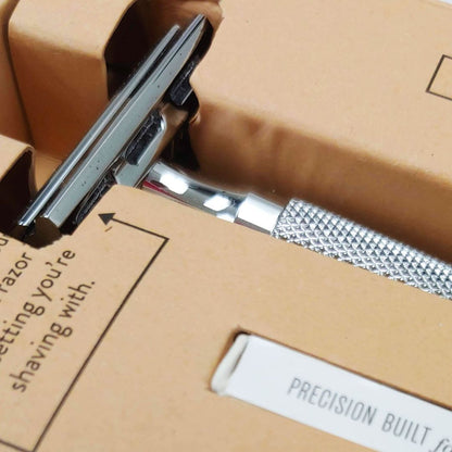 Rockwell 2C Adjustable DE Safety Razor - White Chrome (2 Settings) by Rockwell - Double Edge Safety Razors (View 4)