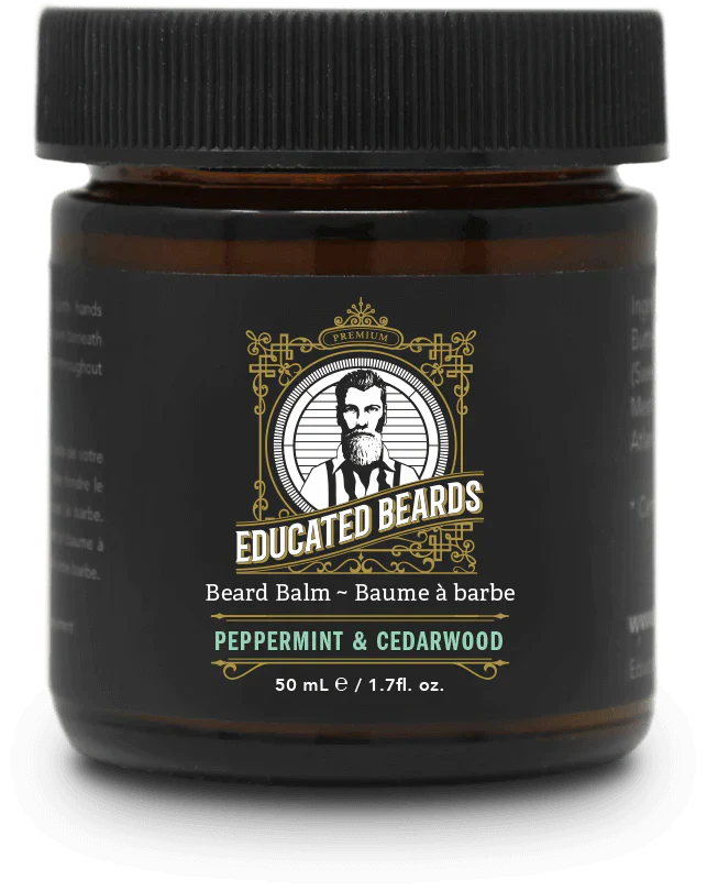 Educated Beards Organic Beard Balm - Peppermint Cedarwood, 50ml