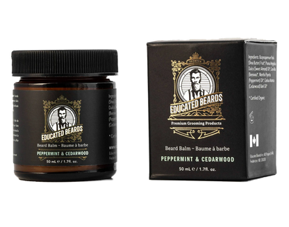 Educated Beards Organic Beard Balm - Peppermint Cedarwood, 50ml by Educated Beards - Sustainable Living