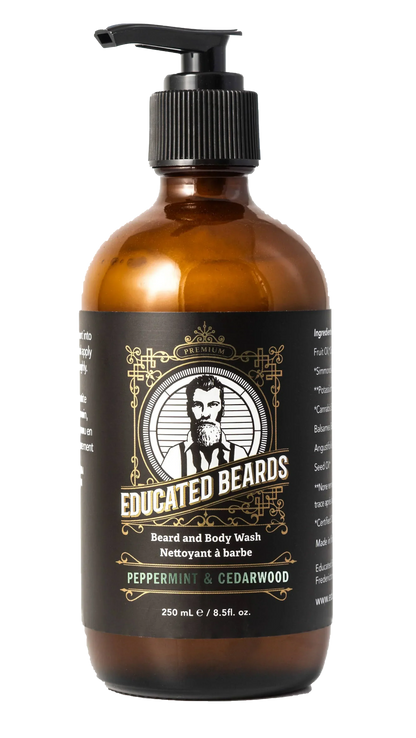 Educated Beards Purifying Beard & Body Wash - Peppermint Cedarwood, 250ml by Educated Beards - Sustainable Living (View 2)