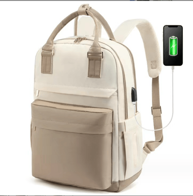 Fashnable laptop backpack with external charnign port in bag - SAMA Homes - View 1 - Image 2