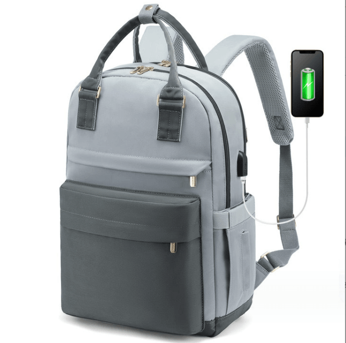 Fashnable laptop backpack with external charnign port in bag - SAMA Homes - View 5 - Image 5