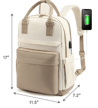 SAMA Homes - fashnable laptop backpack with external charnign port in bag