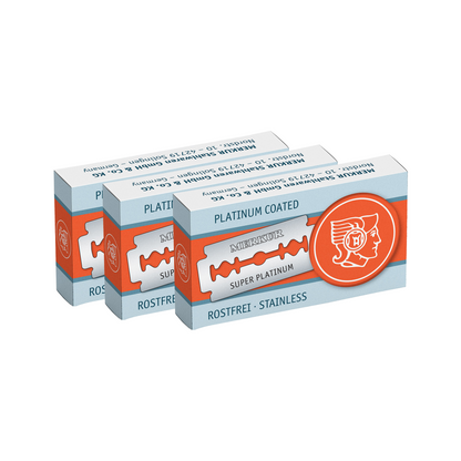 Merkur Super Platinum Double Edge Safety Razor Blades (3 Packs, 10 Blades/Pack) by Merkur - Razor Blades