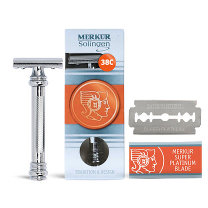 Merkur 38C  Double Edge Safety Razor: Barber Pole by Merkur - Double Edge Safety Razors