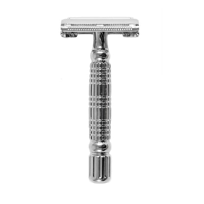 Rockwell R1 DE Safety Razor - White Chrome by Rockwell - Double Edge Safety Razors