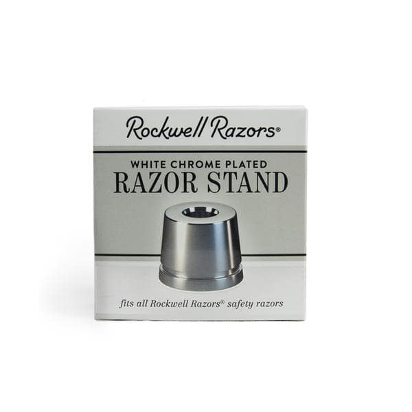 Rockwell Inkwell Razor Stand - White Chrome