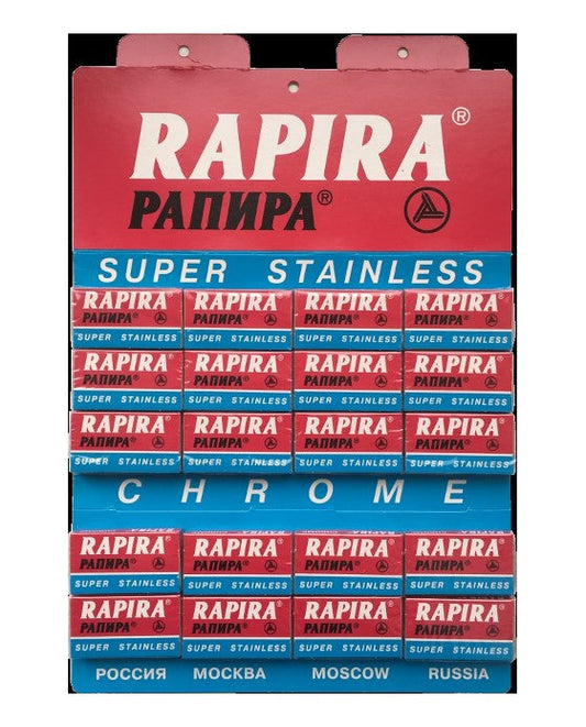 Rapira Double Edge Safety Razor Blades Chrome / 20 Packs of 5