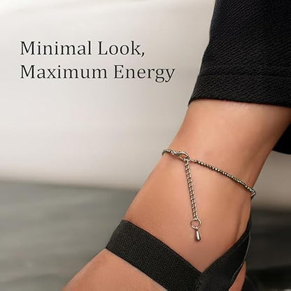 Raw Pyrite Anklet for Women | Natural Stone Jewelry for Protection, Wealth & Energy | Spiritual & Healing Bracelet by SAMAHealing - simple (View 4)