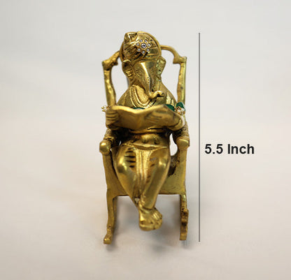 Brass Ganpati Ji by Siddhhi Arts - Idol