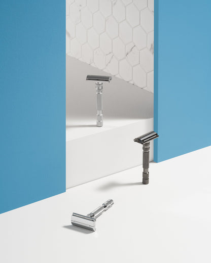 Rockwell T2 Adjustable Safety Razor - Gunmetal (Twist-to-Open) by Rockwell - Double Edge Safety Razors (View 2)