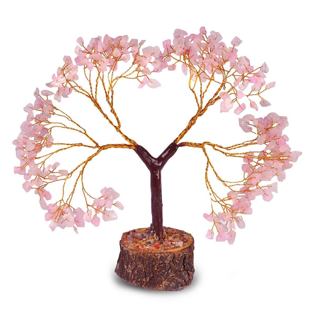 WAVS Home Decorative Rose Quartz Crystals Tree 300 Beads - Eco-friendly - Sama Homes