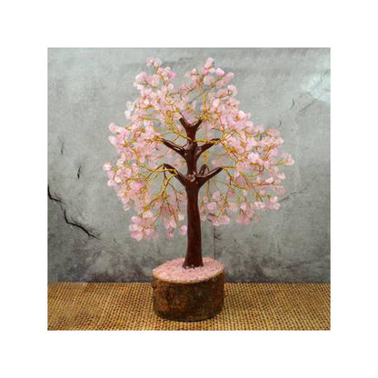 Natural Crystal Rose Quart Tree by SAMAHealing - Crystal Trees
