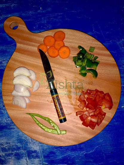 Round Neem Wood Chopping Board by Sama Homes - Sustainable Living (View 2)