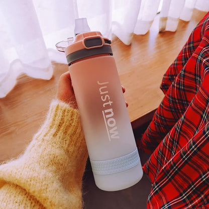 600ml Water Bottles Fashion Water Bottle with Straw BPA Free Portable Outdoor Sport Cute Drinking Plastic Bottles Eco-Friendly – Image 17