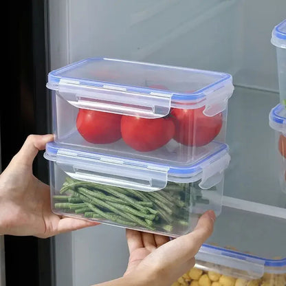 Sealed rectangular refrigerator storage box with lid Plastic crisper microwave-heated lunch box with lid – Image 13