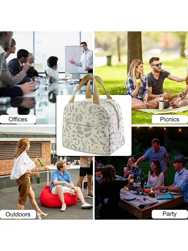 1 Pack of Ink Pattern Insulation Bag, Bento Bag, Lunch Box Bag, Outdoor Travel Ice Pack, Picnic Bag, Lunch Bag – Image 10