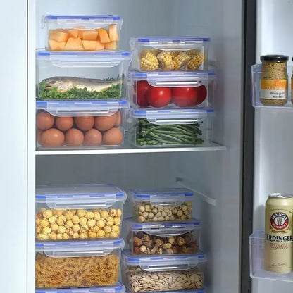 Sealed rectangular refrigerator storage box with lid Plastic crisper microwave-heated lunch box with lid – Image 14