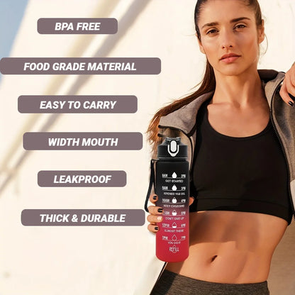 800ML Large Capacity Sports Water Bottle Leak Proof Plastic Drinking Cup With Scale Suitable For Travel Fitness Leakproof by Sama Homes - Sustainable Living (View 11)