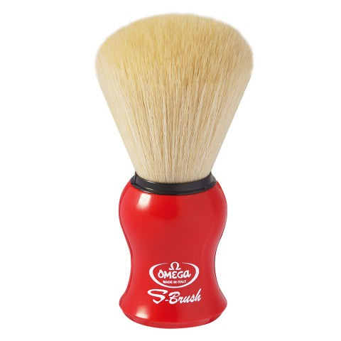Omega S-Brush synthetic fiber shaving brush, ABS plastic handle. Assorted colors - Image 2