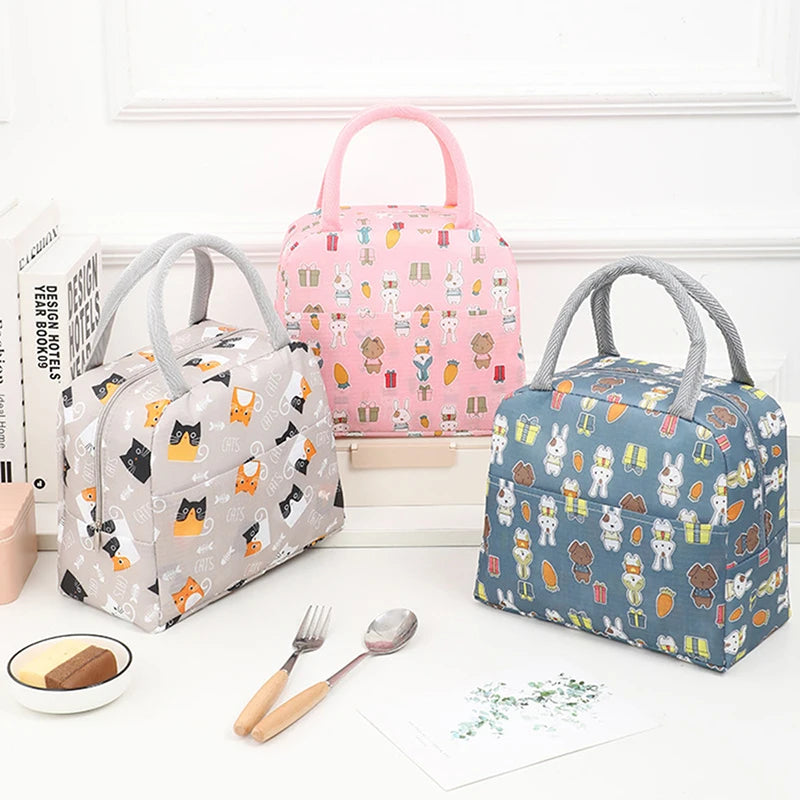 1PC Portable Lunch Bags Thermal Insulation Lunch Box Storage Bag Children's School Lunch Box Bag Picnic Storage Large Capacity – Image 4 - Image 5