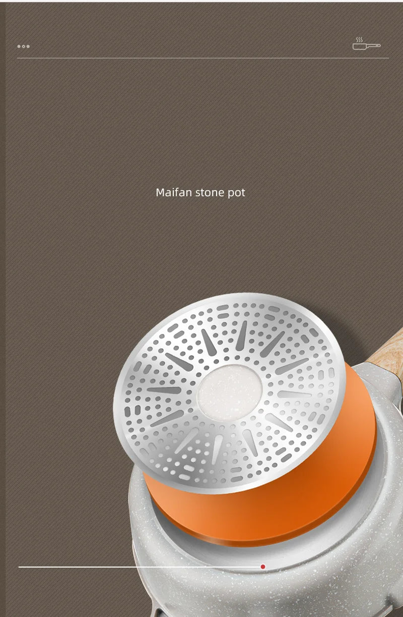 GIANXI Nonstick Pan Multifunctional Aluminum Alloy Coated With Medical Stone Wok Steak Egg Pancake Pot Set Kitchen Utensils