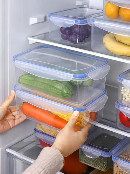Sealed rectangular refrigerator storage box with lid Plastic crisper microwave-heated lunch box with lid – Image 12