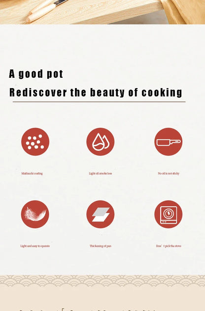 Non-Stick Pan Saucepan Frying Pan Wok Pan Home Steak Skillet Pancake Fried Induction Cooker Gas Stove Special Kitchen Cookware by Sama Homes - Sustainable Living (View 9)