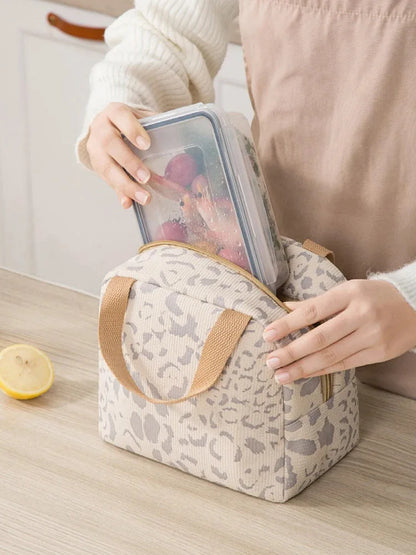 1 Pack of Ink Pattern Insulation Bag, Bento Bag, Lunch Box Bag, Outdoor Travel Ice Pack, Picnic Bag, Lunch Bag – Image 7