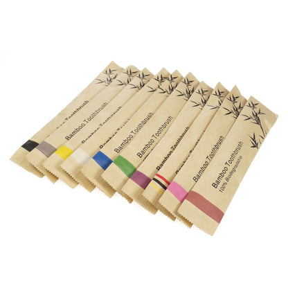 50/100Pcs Bamboo Children's Soft Bristled Toothbrush is Naturally Biodegradable And Reduces Plastic Waste,Making It Very Suitabl by SAMA Homes - Sustainable Living (View 2)