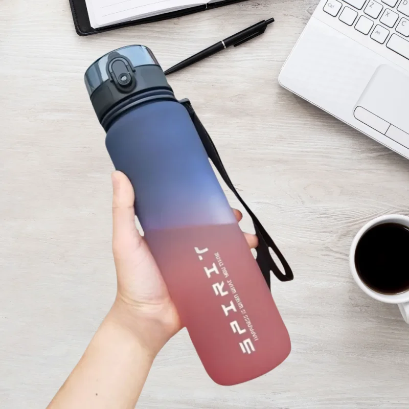 500ML/650ML/1000ML Large Capacity Sports Bottle Motivational Leak Proof Portable Reusable Plastic Cups Outdoor Travel Gym Jugs - Image 13