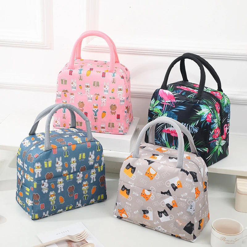 1PC Portable Lunch Bags Thermal Insulation Lunch Box Storage Bag Children's School Lunch Box Bag Picnic Storage Large Capacity – Image 3 - Image 4
