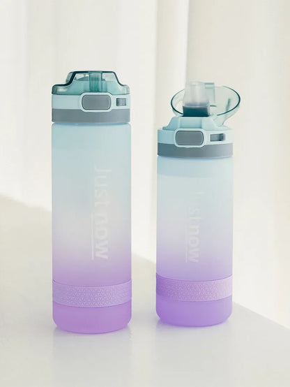 600ml Water Bottles Fashion Water Bottle with Straw BPA Free Portable Outdoor Sport Cute Drinking Plastic Bottles Eco-Friendly – Image 8