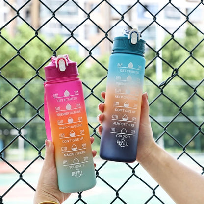 800ML Large Capacity Sports Water Bottle Leak Proof Plastic Drinking Cup With Scale Suitable For Travel Fitness Leakproof by Sama Homes - Sustainable Living (View 3)