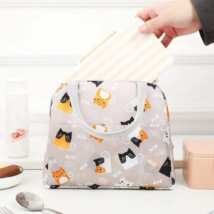 Cartoon Cute Portable Tote Lunch Box Bento Box Animal Pattern Lunch Bag Insulated Food Bag Lunch Box Bag Picnic Bag – Image 6