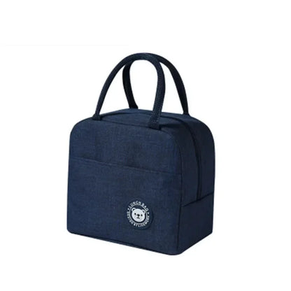 Insulated Lunch Bag Oxford Cloth Lunch Bag Insulated Lunch Box Bag with Leakproof Aluminium Foil Lining Mouth Zipper for Commute – Image 10