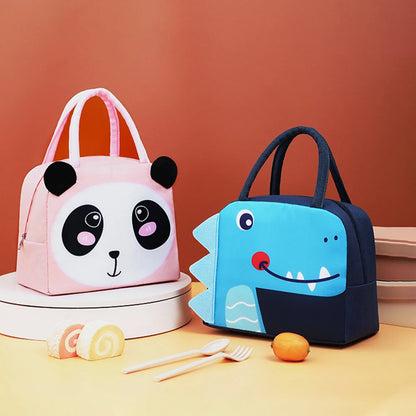3D Three-Dimensional Bento Bag Cute Cartoon Bento Bag Lunch Bag Handbag Storage Insulation Bag Canvas Lunch Box Bag Ice Pack – Image 3
